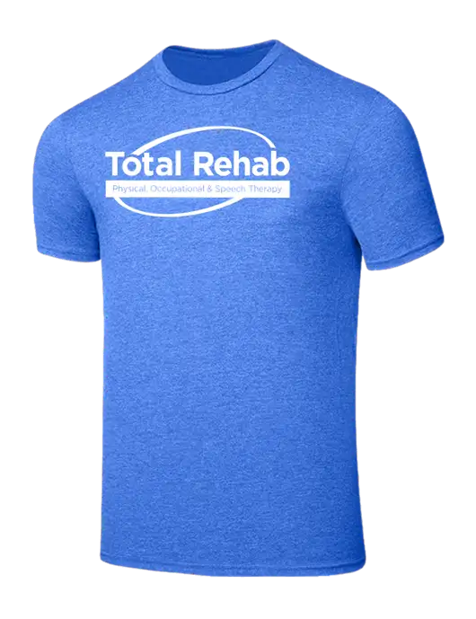 Seriously Soft Heathered Royal T-Shirt w/Total Rehab Logo