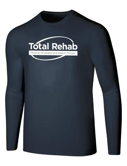 Seriously Soft Navy Long Sleeve T-Shirt w/Total Rehab Logo