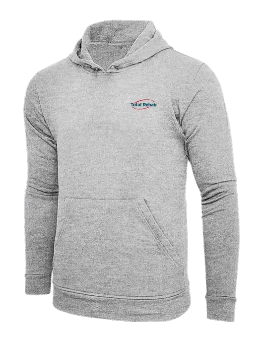 Adidas Light Grey Heather Fleece Hooded Sweatshirt w/Total Rehab Logo