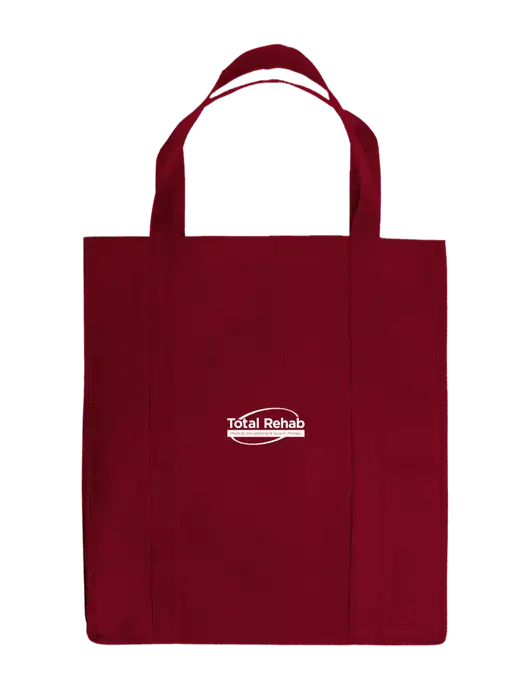 Eco Reusable Jumbo Maroon Shopping Bag w/Total Rehab Logo