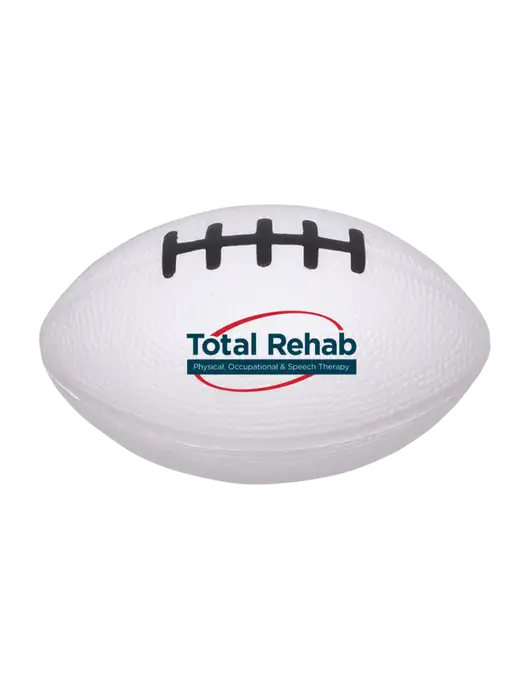 White Stress Reliever Football w/Total Rehab Logo