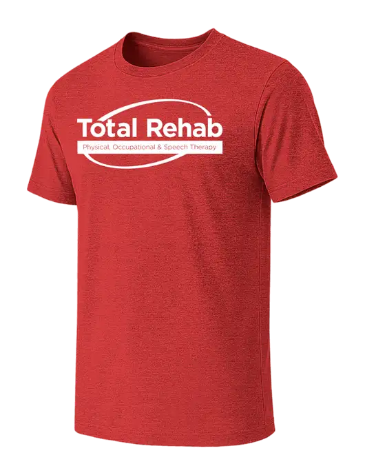 BELLA+CANVAS Heather Red CVC Short Sleeve Tee w/Total Rehab Logo