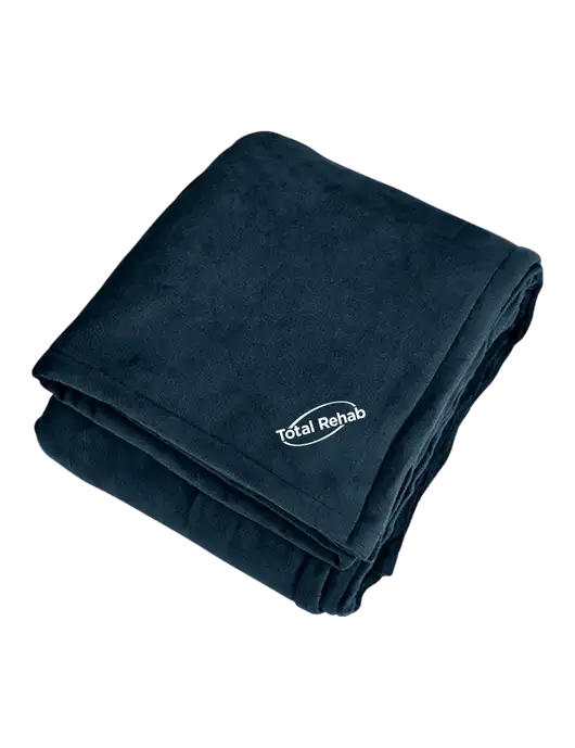 Mountain Lodge Navy Eclipse Blanket w/Total Rehab Logo