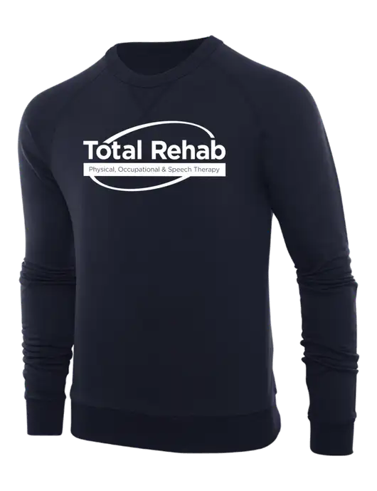 Allmade Dark Navy Organic French Terry Crewneck Sweatshirt w/Total Rehab Logo