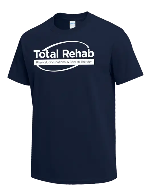 Navy Heavyweight 6.1 oz T-Shirt w/Total Rehab Logo