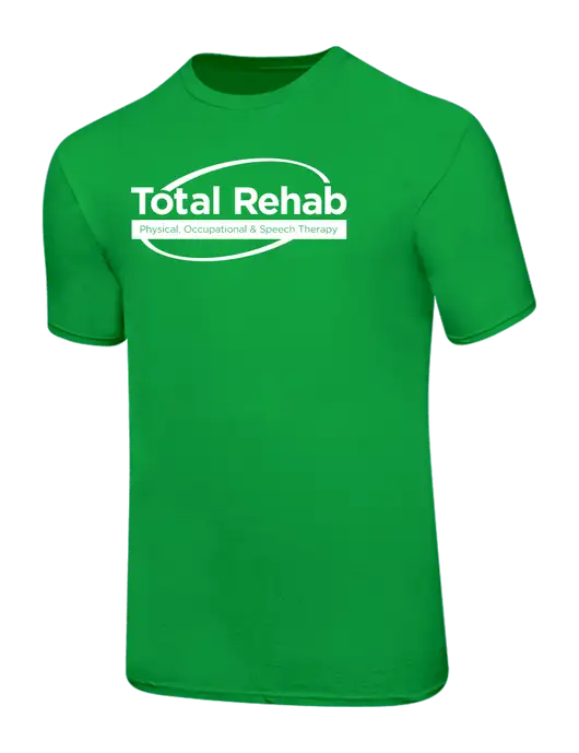 Ring Spun Light Kelly Green 4.5 oz T-Shirt w/Total Rehab Logo