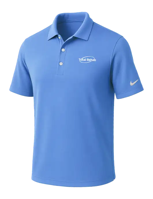 NIKE Carolina Blue Dri-Fit Micro Pique Polo w/Total Rehab Logo