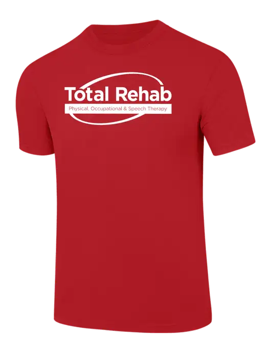 Comfort Colors 6.1 oz Red Heavyweight Ring Spun T-Shirt w/Total Rehab Logo