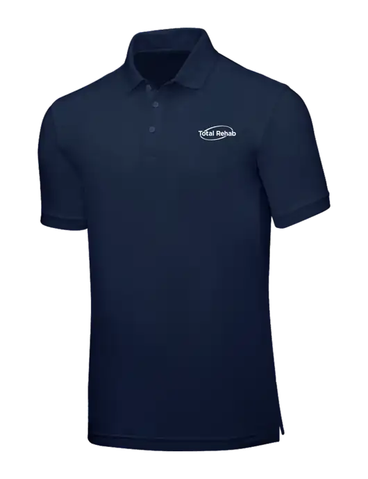 Navy Blue Core Classic Pique w/Total Rehab Logo