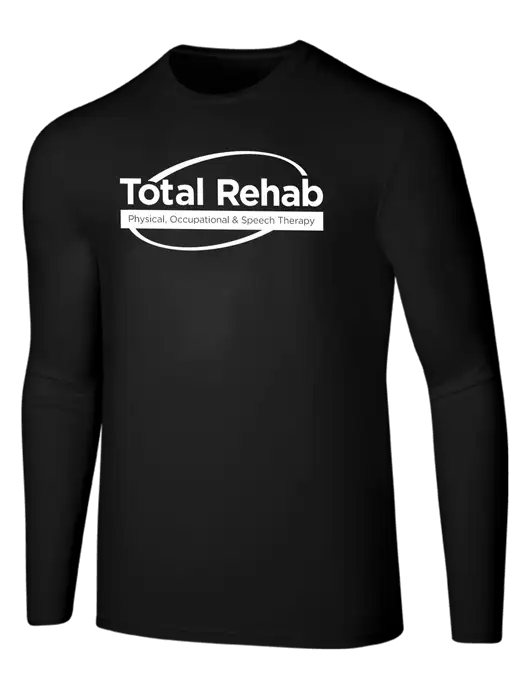 Seriously Soft Black Long Sleeve T-Shirt w/Total Rehab Logo