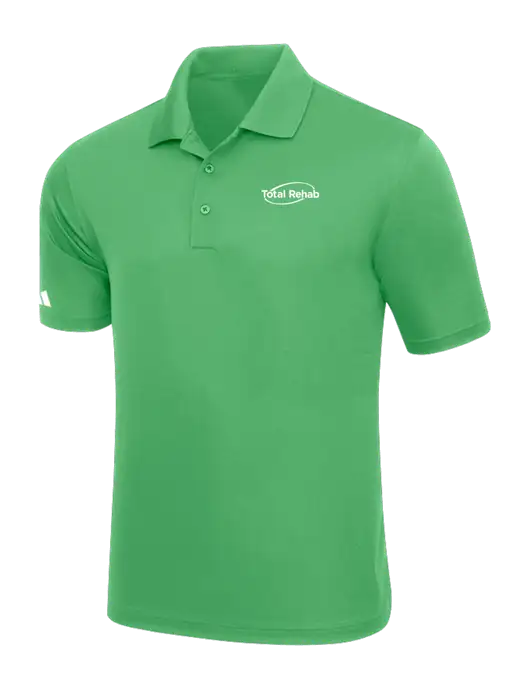 Adidas Kelly Green Basic Sport Polo w/Total Rehab Logo