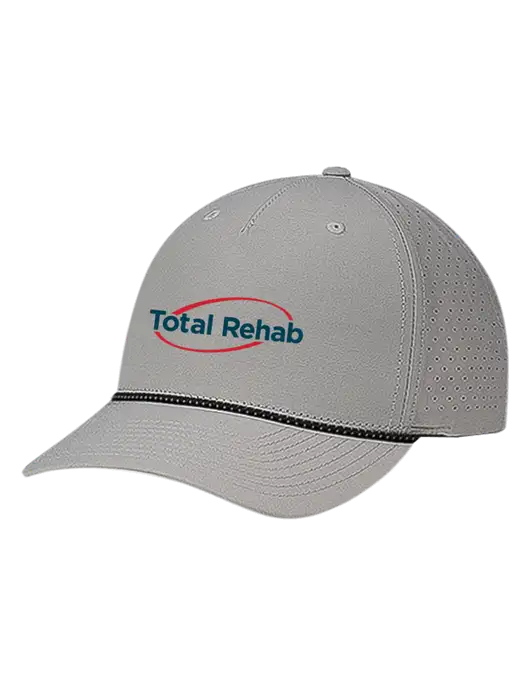 Richardson Laser Perf Performance Light Grey/Black-Grey Rope Cap w/Total Rehab Logo