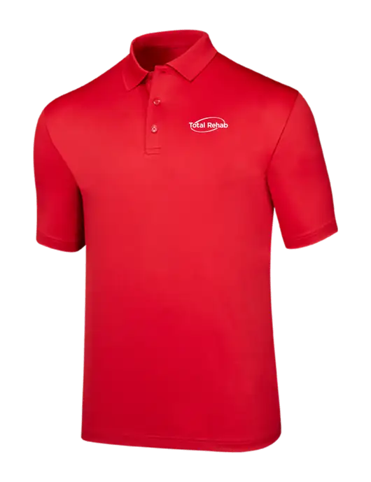 Callaway Opti-Dri Red Chev Polo w/Total Rehab Logo