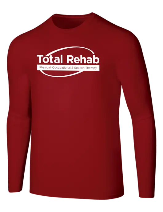 Seriously Soft Red Long Sleeve T-Shirt w/Total Rehab Logo
