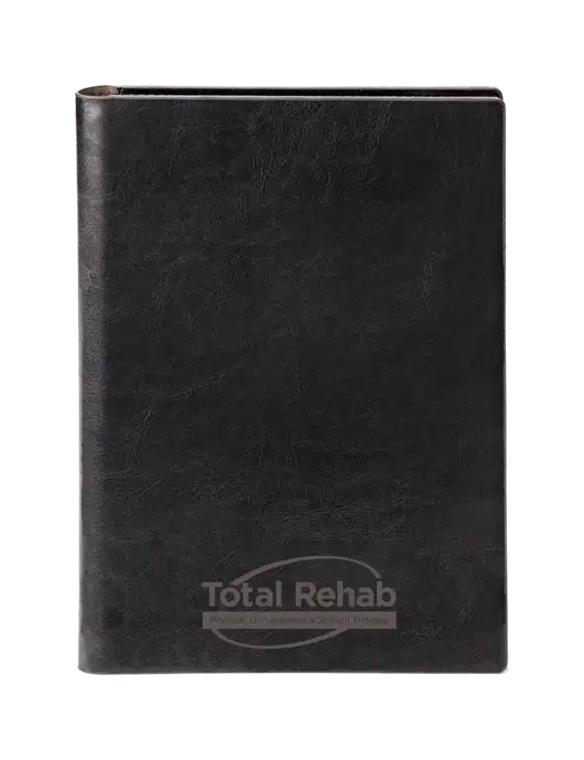 Fabrizio Black 7 x 9.625 Padfolio & Notepad w/Total Rehab Logo