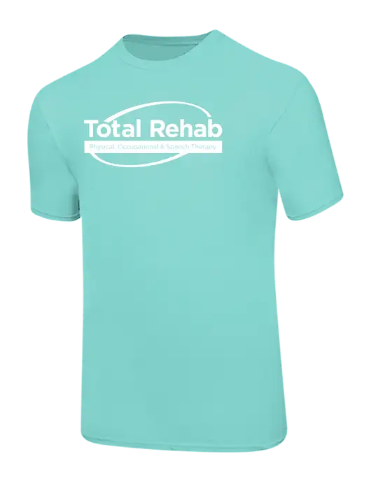 Ring Spun Seafoam 4.5 oz T-Shirt w/Total Rehab Logo