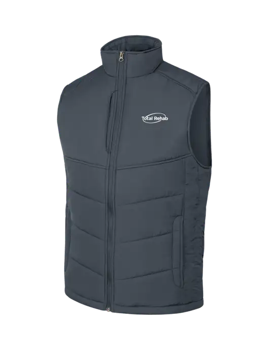 Dark Slate/Black Puffy Vest w/Total Rehab Logo
