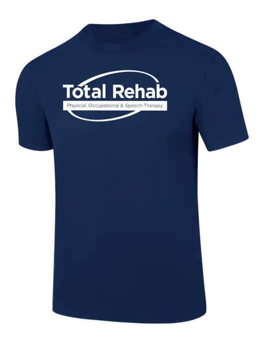 Comfort Colors 6.1 oz Dark Navy Heavyweight Ring Spun T-Shirt w/Total Rehab Logo