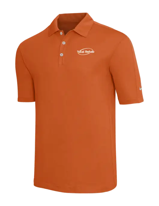 Nike Orange Tech Sport Dri-FIT Polo w/Total Rehab Logo