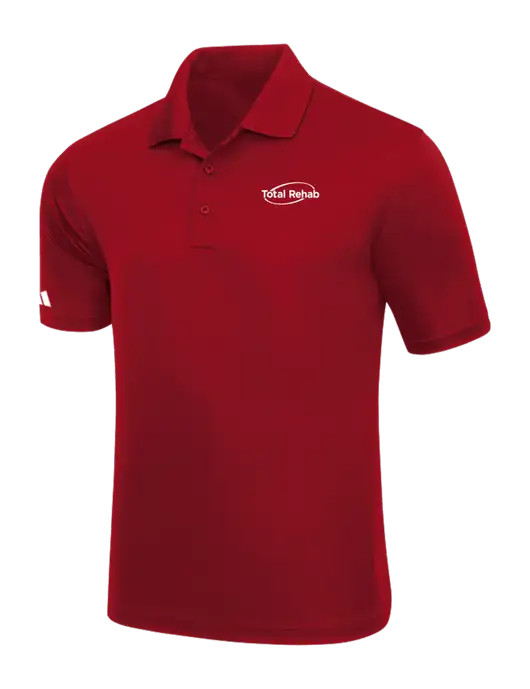 Adidas Red Basic Sport Polo w/Total Rehab Logo