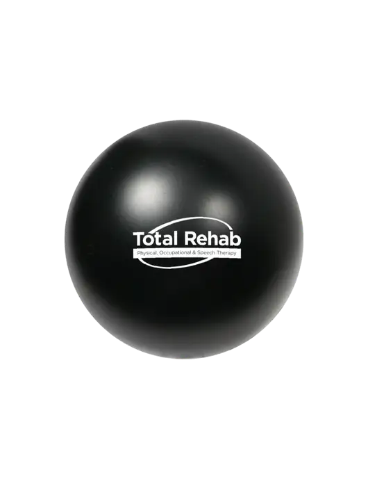 Black Stress Reliever Ball w/Total Rehab Logo