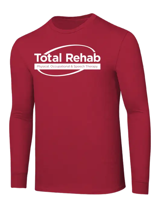 Core Blend Red Long Sleeve Tee w/Total Rehab Logo