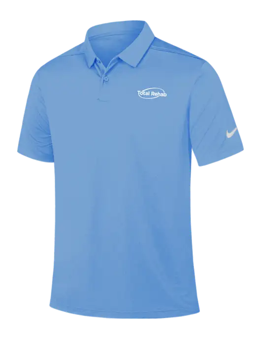 Nike Light Blue Dry Essential Solid Polo w/Total Rehab Logo