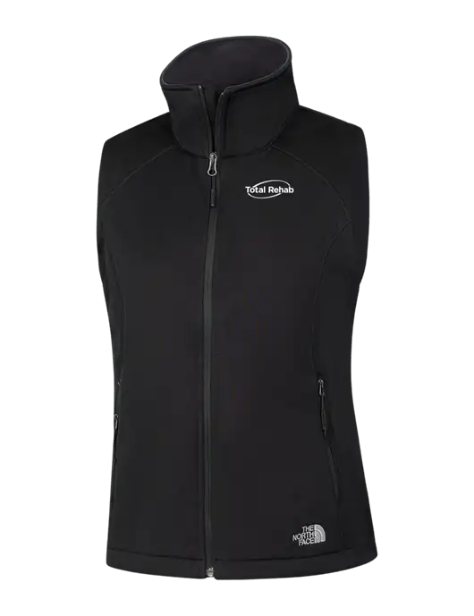 The North Face Womens Black Ridgewall Soft Shell Vest  w/Total Rehab Logo