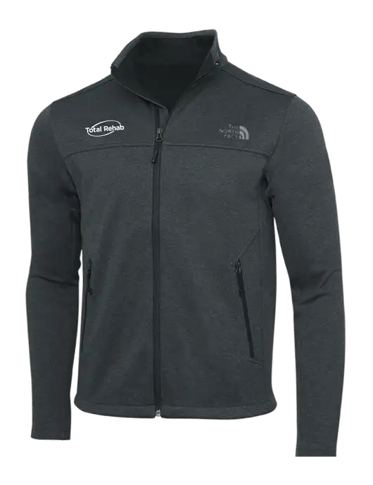 North Face Dark Grey Heather Ridgewall Soft Shell Jacket w/Total Rehab Logo