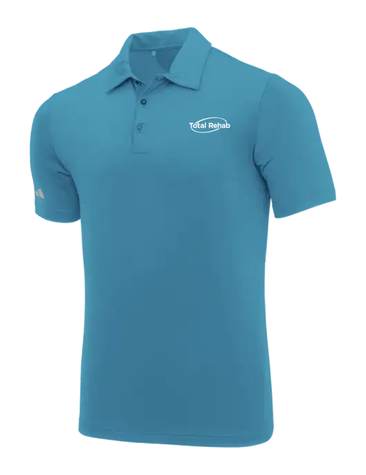 Adidas Sapphire Blue Ultimate Solid Polo w/Total Rehab Logo