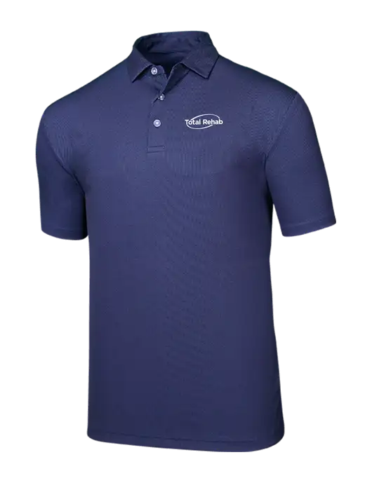 Callaway Birdseye Navy Polo w/Total Rehab Logo
