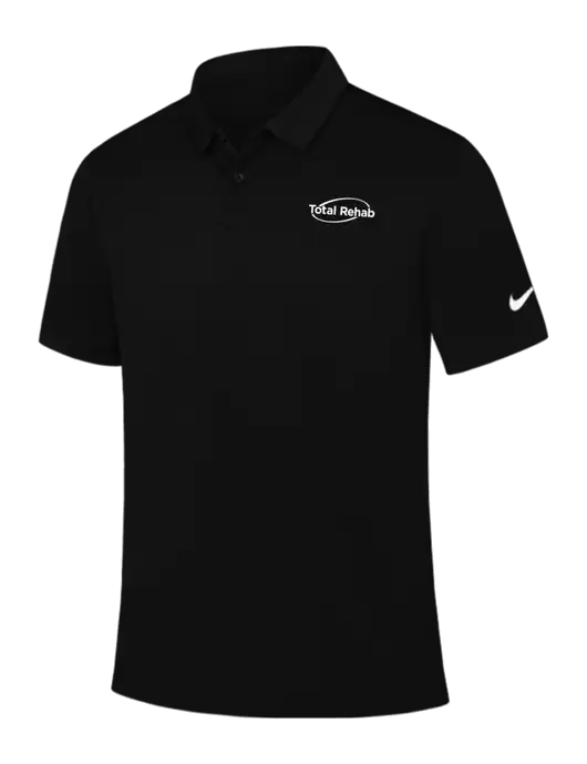 Nike Black Dry Essential Solid Polo w/Total Rehab Logo