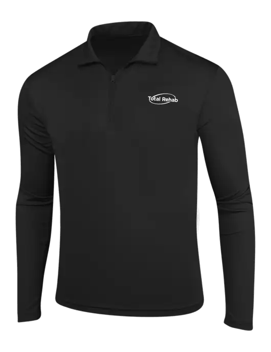 Black PosiCharge Competitor 1/4 Zip Pullover w/Total Rehab Logo