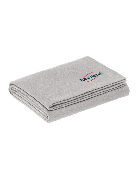 Recycled Light Heather Grey Blanket w/Total Rehab Logo