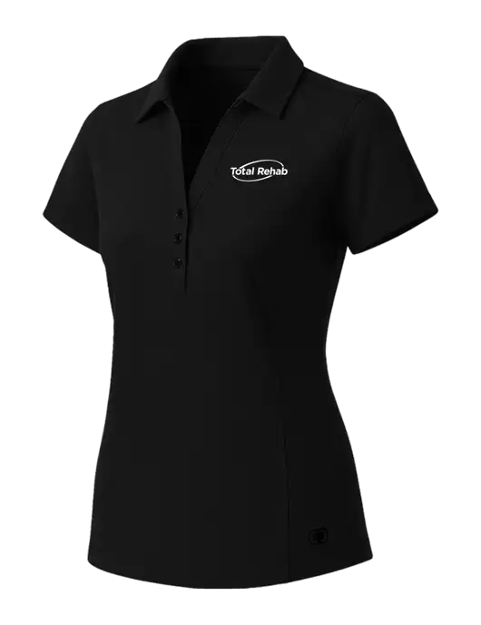 OGIO Womens Blacktop ONYX Polo w/Total Rehab Logo