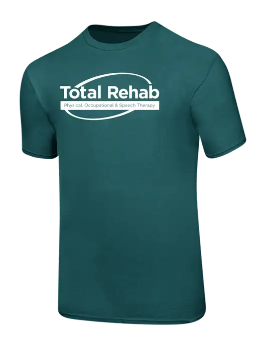 Ring Spun Dark Teal 4.5 oz T-Shirt w/Total Rehab Logo