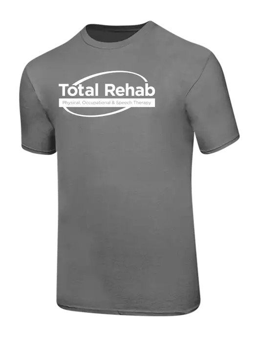 Ring Spun Medium Grey 4.5 oz T-Shirt w/Total Rehab Logo