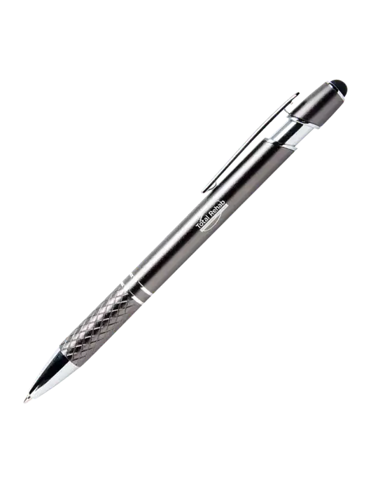 Valencia Gunmetal Stylus Pen - Black Ink w/Total Rehab Logo
