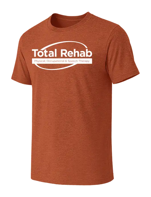 BELLA+CANVAS Burnt Orange Heather CVC Short Sleeve Tee w/Total Rehab Logo