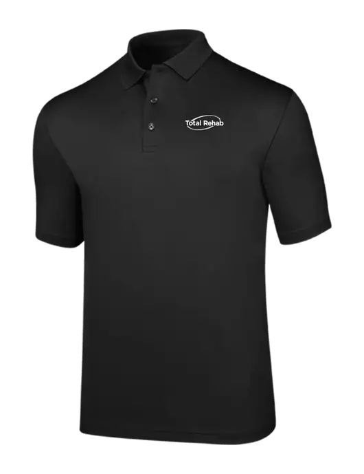 Callaway Opti-Dri Black Chev Polo w/Total Rehab Logo