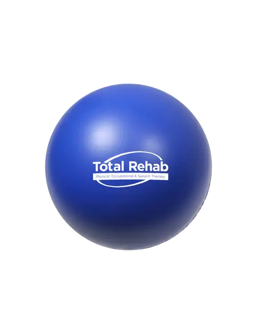 Dark Royal Blue Stress Reliever Ball w/Total Rehab Logo