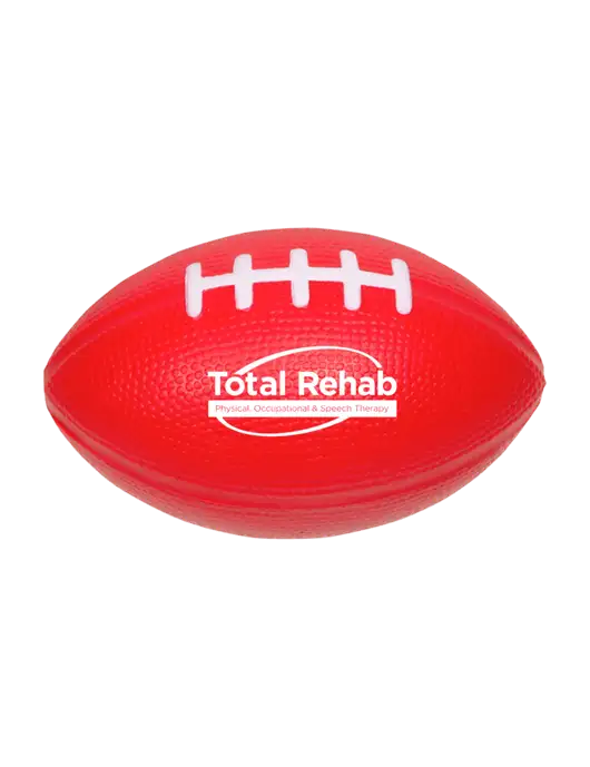 Red Stress Reliever Football w/Total Rehab Logo