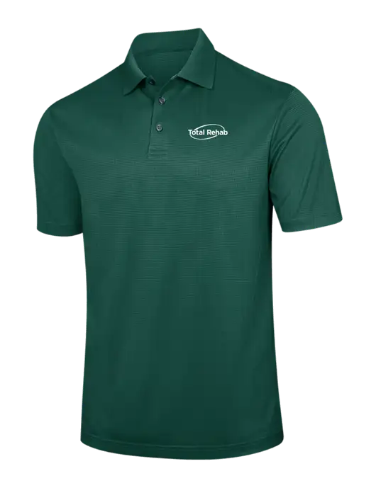 Dark Green Performance Fine Jacquard Polo w/Total Rehab Logo