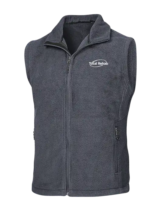 Dark Grey Fleece Vest w/Total Rehab Logo