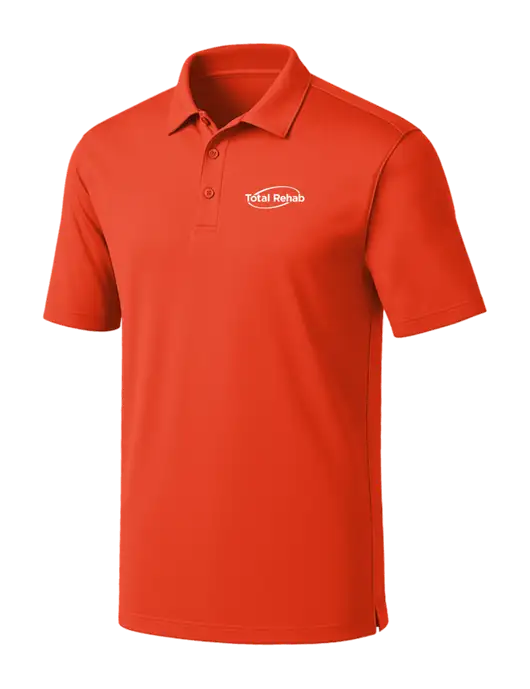 Orange Silk Touch Performance Polo w/Total Rehab Logo