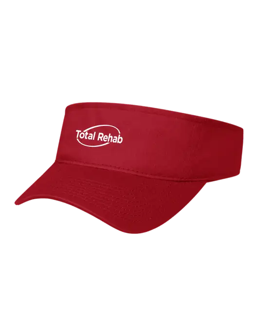 Red Cap Visor w/Total Rehab Logo