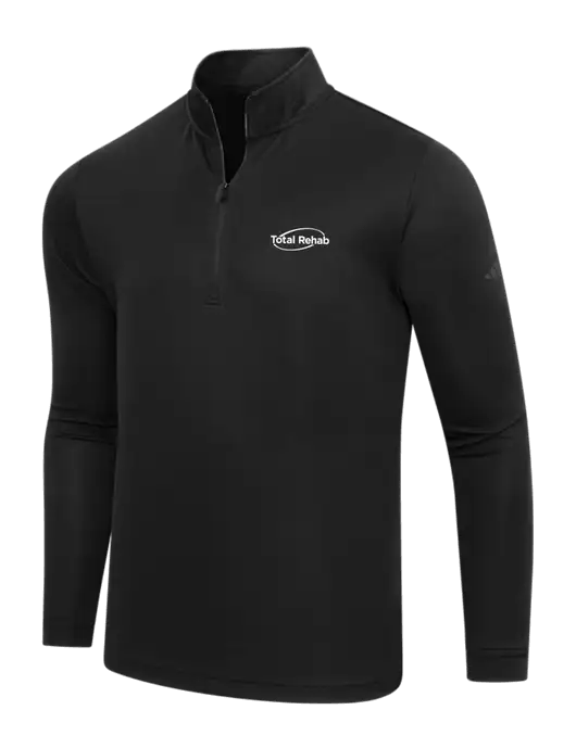 Adidas Black Lightweight Quarter Zip Pullover w/Total Rehab Logo