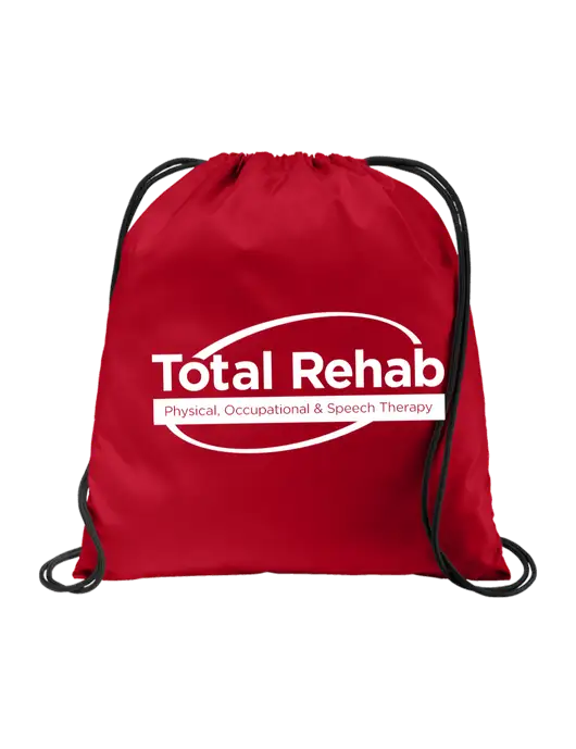 Drawstring True Red Cinch Pack w/Total Rehab Logo