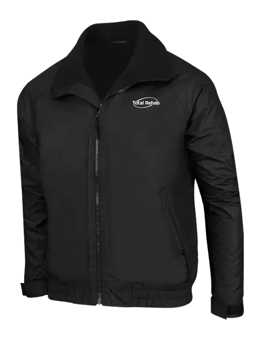 True Black/True Black Classic Competitor Jacket w/Total Rehab Logo