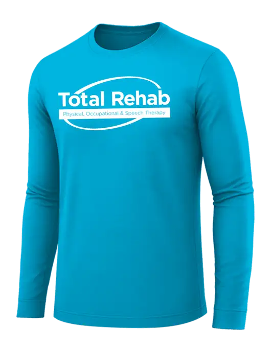 Long Sleeve Sapphire PosiCharge Competitor Tee w/Total Rehab Logo